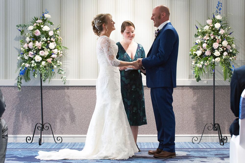 Jo & Nic's hand-tying wedding ceremony at DoubleTree by Hilton, York.