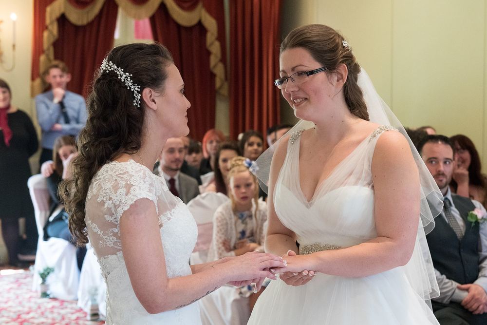 Rubie & Beth's wedding ceremony at York Pavilion Hotel, Fulford.