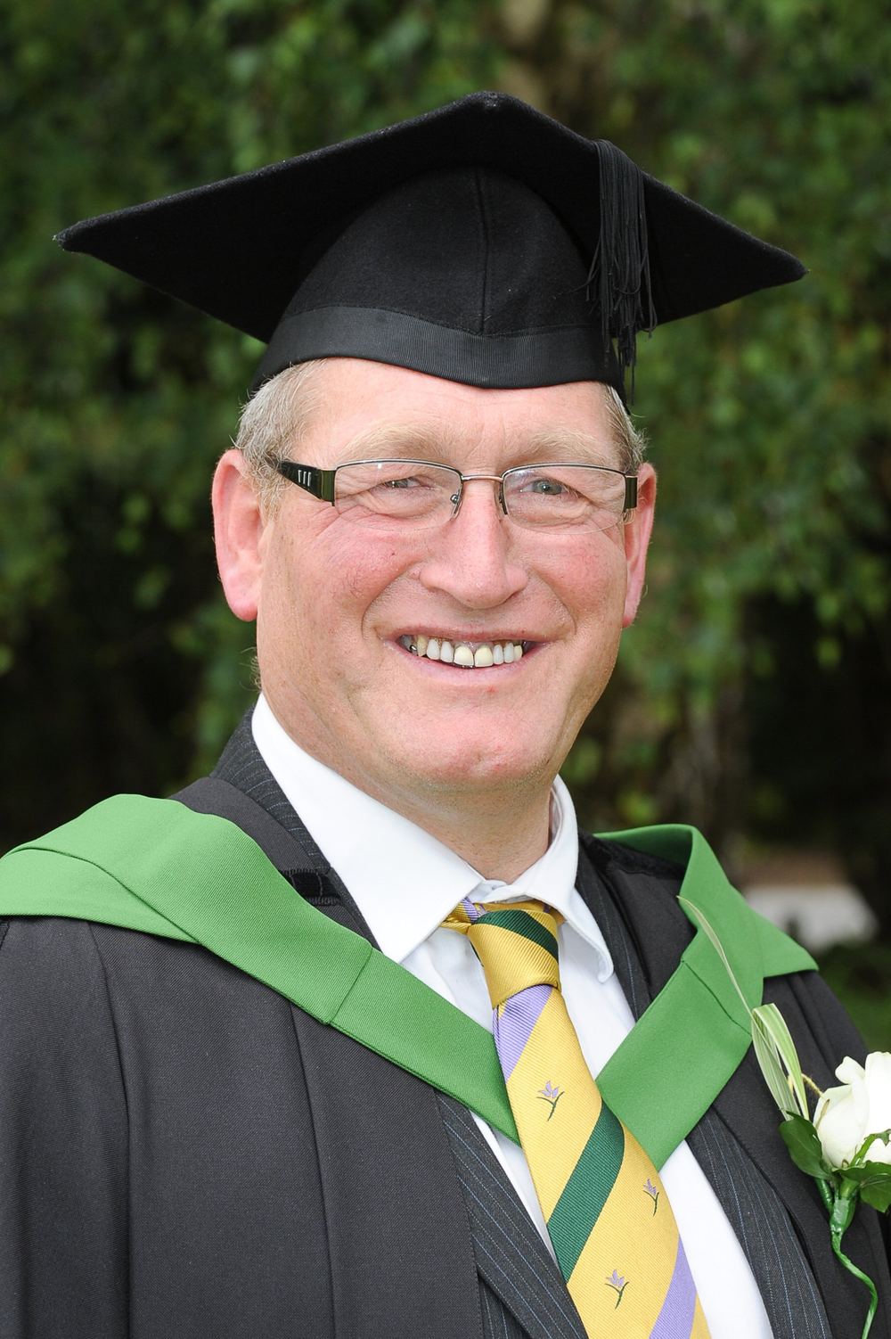 A college lecturer on graduation day.