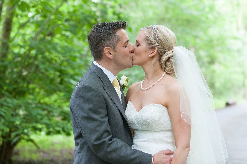 A romantic moment for Tim & Laura-Jane, kissing in the woods.
