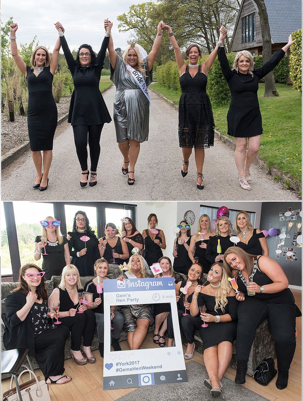 A hen party celebrates at Kilnwick Percy Golf Club.