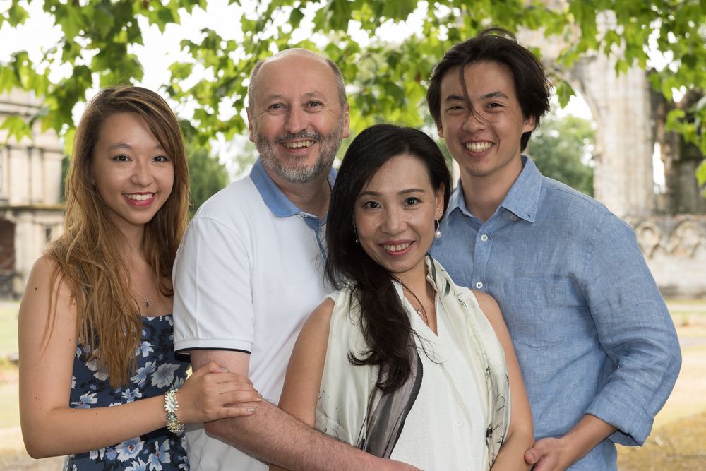 Parents with their two adult children.